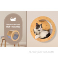 Ronde kattenbed muur gemonteerd